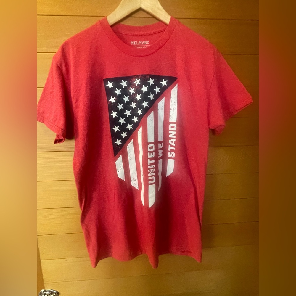 American Flag Distressed Patriotic Graphic T-shirt Size M